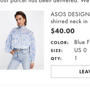 ASOS blue blouse